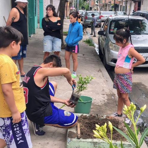 Cuidado del espacio comunitario en el barrio